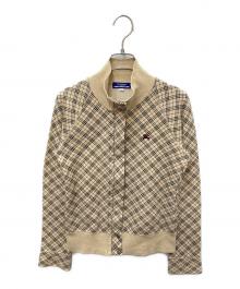 BURBERRY BLUE LABEL（バーバリー ブルー レーベル）の古着「ノヴァチェックトラックジャケット」｜ベージュ