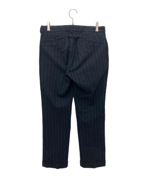 RALPH LAUREN（ラルフローレン）RALPH LAUREN (ラルフローレン) シンチバックストライプパンツ ネイビー サイズ:32の古着・服飾アイテム