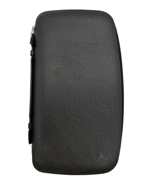 LOUIS VUITTON（ルイ ヴィトン）LOUIS VUITTON (ルイ ヴィトン) ラウンドファスナー財布　タイガ オーガナイザー・アトール ブラックの古着・服飾アイテム