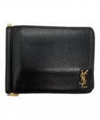 Saint Laurent Parisサンローランパリ）の古着「タイニーカサンドラ ビルクリップウォレット」｜ブラック