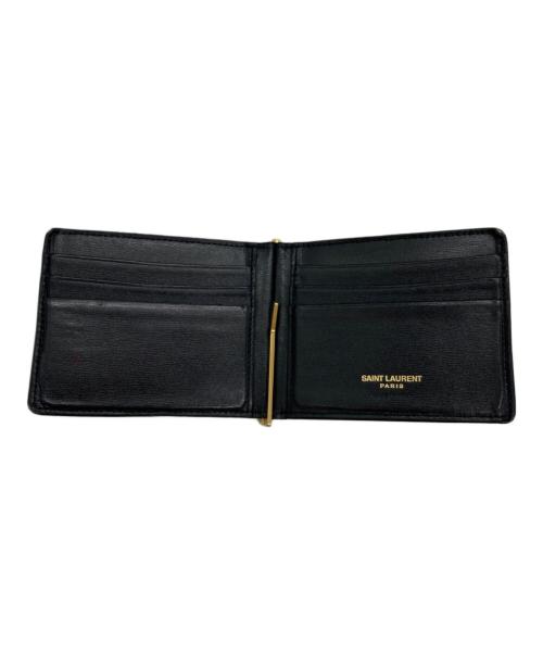 Saint Laurent Paris（サンローランパリ）Saint Laurent Paris (サンローランパリ) タイニーカサンドラ ビルクリップウォレット ブラックの古着・服飾アイテム