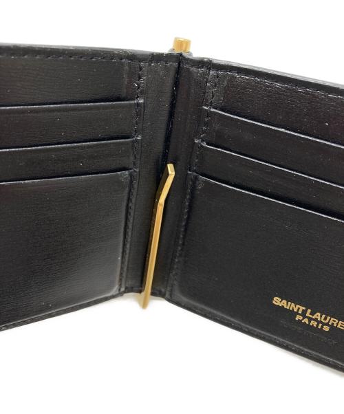 Saint Laurent Paris（サンローランパリ）Saint Laurent Paris (サンローランパリ) タイニーカサンドラ ビルクリップウォレット ブラックの古着・服飾アイテム