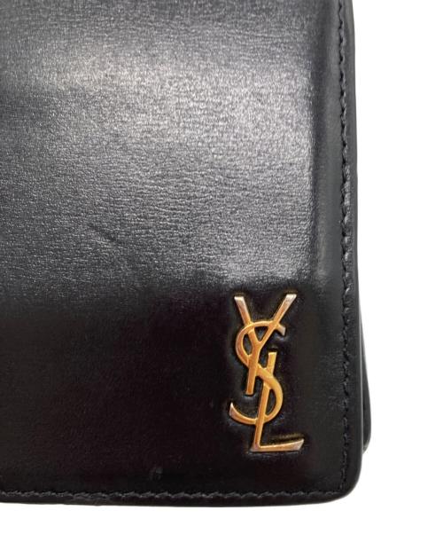 Saint Laurent Paris（サンローランパリ）Saint Laurent Paris (サンローランパリ) タイニーカサンドラ ビルクリップウォレット ブラックの古着・服飾アイテム
