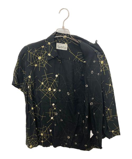 WACKO MARIA（ワコマリア）WACKO MARIA (ワコマリア) ATOMIC SPIDER ハワイアンシャツ ブラック サイズ:Ｓの古着・服飾アイテム