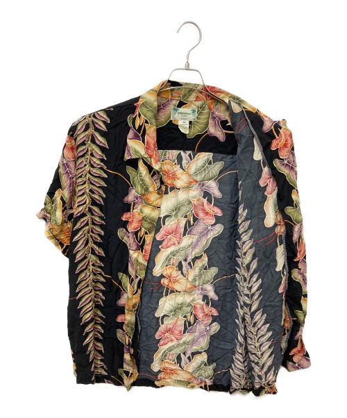 KAMEHAMEHA（カメハメハ）KAMEHAMEHA (カメハメハ) Rayon Aloha Shirt　レーヨンアロハシャツ ブラック サイズ:XLの古着・服飾アイテム