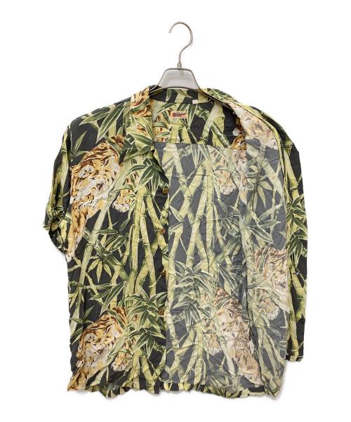 Sun Surf（サンサーフ）Sun Surf (サンサーフ) 笹虎柄アロハシャツ グリーン サイズ:XLの古着・服飾アイテム