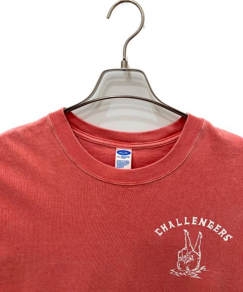 CHALLENGER（チャレンジャー）CHALLENGER (チャレンジャー) PIGMENT PEACE TEE ピンク サイズ:Mの古着・服飾アイテム