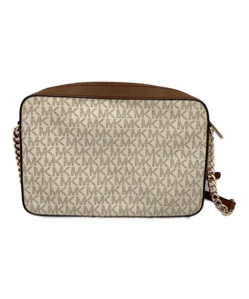 MICHAEL KORS（マイケルコース）MICHAEL KORS (マイケルコース) ジェット セット アイテム シグネチャー ラージ EW クロスボディー ベージュの古着・服飾アイテム