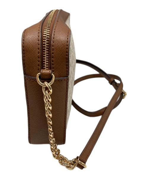 MICHAEL KORS（マイケルコース）MICHAEL KORS (マイケルコース) ジェット セット アイテム シグネチャー ラージ EW クロスボディー ベージュの古着・服飾アイテム