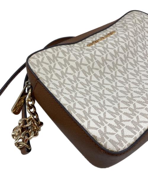MICHAEL KORS（マイケルコース）MICHAEL KORS (マイケルコース) ジェット セット アイテム シグネチャー ラージ EW クロスボディー ベージュの古着・服飾アイテム