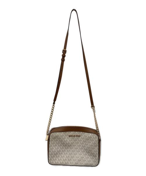 MICHAEL KORS（マイケルコース）MICHAEL KORS (マイケルコース) ジェット セット アイテム シグネチャー ラージ EW クロスボディー ベージュの古着・服飾アイテム