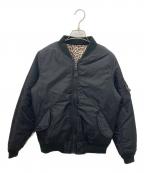 AVIREXアヴィレックス）の古着「LEOPARD LOGO MA-1」｜ブラック