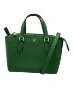 TORY BURCHトリーバーチ）の古着「Emerson Mini Top Zip Tote」｜グリーン
