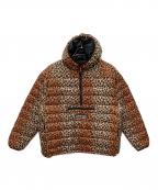Student Apathyスチューデント・アパシー）の古着「Micro Fake down Half Zip Hooded Pullover」｜ブラウン