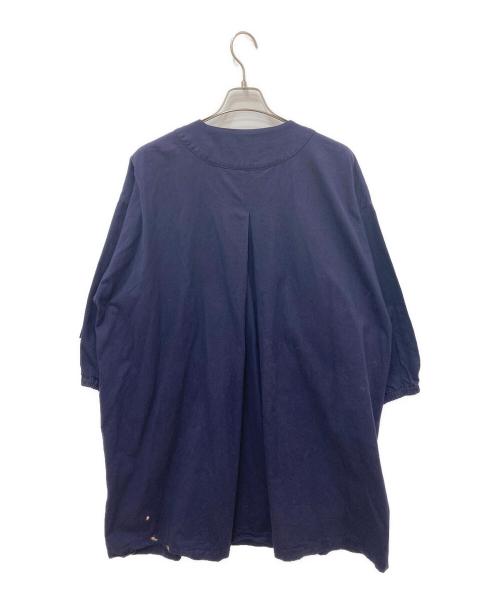 IM ISSEY MIYAKE（アイエムイッセイミヤケ）IM ISSEY MIYAKE (アイエムイッセイミヤケ) ノーカラーコート ネイビー サイズ:記載なしの為実寸参照の古着・服飾アイテム