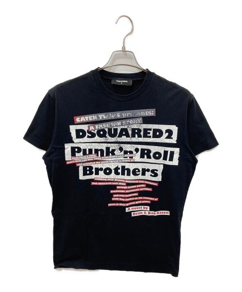 DSQUARED2（ディースクエアード）DSQUARED2 (ディースクエアード) D2 TEPEプリント T-SHIRT Cotton Jersey Cool Fit ブラック サイズ:Mの古着・服飾アイテム