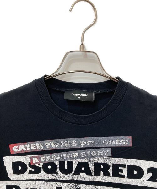 DSQUARED2（ディースクエアード）DSQUARED2 (ディースクエアード) D2 TEPEプリント T-SHIRT Cotton Jersey Cool Fit ブラック サイズ:Mの古着・服飾アイテム
