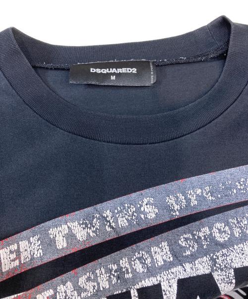DSQUARED2（ディースクエアード）DSQUARED2 (ディースクエアード) D2 TEPEプリント T-SHIRT Cotton Jersey Cool Fit ブラック サイズ:Mの古着・服飾アイテム