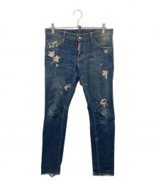 DSQUARED2（ディースクエアード）の古着「ダメージ加工デニムパンツ」｜インディゴ