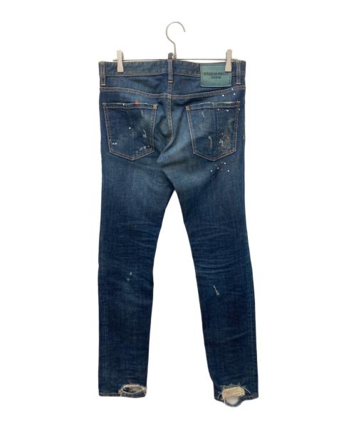 DSQUARED2（ディースクエアード）DSQUARED2 (ディースクエアード) ダメージ加工デニムパンツ インディゴ サイズ:46の古着・服飾アイテム