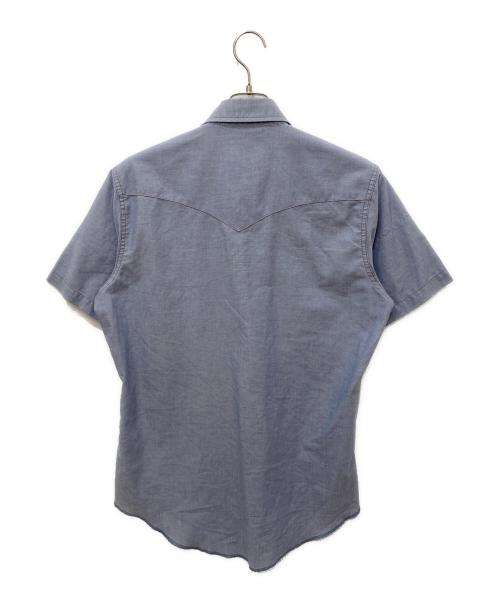Wrangler（ラングラー）Wrangler (ラングラー) ウエスタンシャツ ブルー サイズ:15 1/2の古着・服飾アイテム