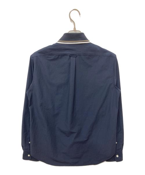 FRED PERRY（フレッドペリー）FRED PERRY (フレッドペリー) RIB COLLAR LONG SLEEVE SHIRT ネイビー サイズ:Mの古着・服飾アイテム