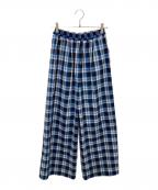 MAISON SPECIALメゾンスペシャル）の古着「Multi-Color Easy Check Pants」｜ブルー