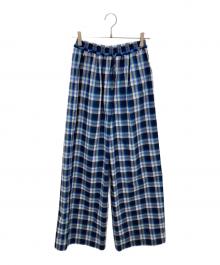 MAISON SPECIAL（メゾンスペシャル）の古着「Multi-Color Easy Check Pants」｜ブルー