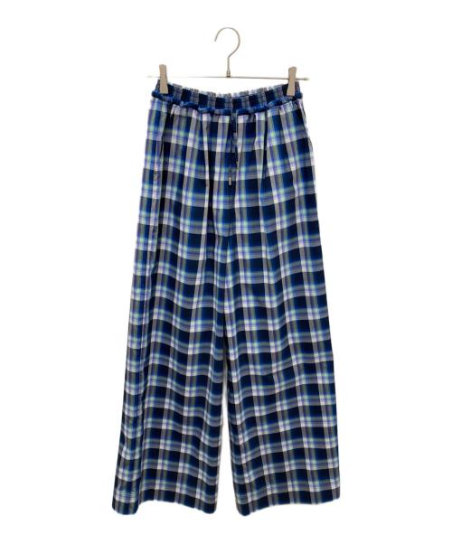 MAISON SPECIAL（メゾンスペシャル）MAISON SPECIAL (メゾンスペシャル) Multi-Color Easy Check Pants ブルー サイズ:38 未使用品の古着・服飾アイテム