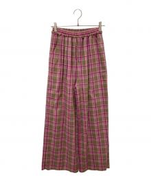 MAISON SPECIAL（メゾンスペシャル）の古着「Multi-Color Easy Check Pants」｜ピンク
