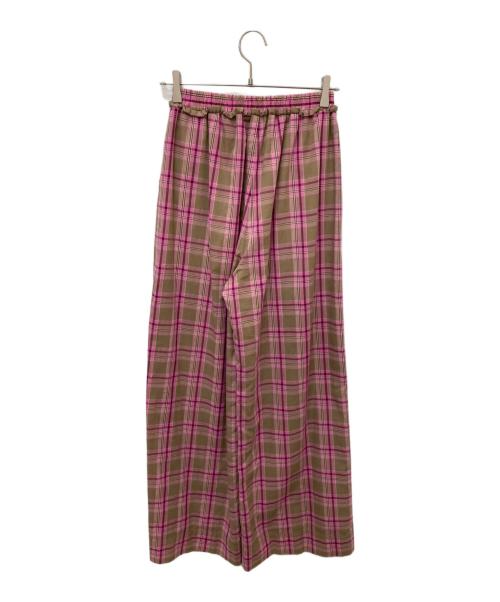 MAISON SPECIAL（メゾンスペシャル）MAISON SPECIAL (メゾンスペシャル) Multi-Color Easy Check Pants ピンク サイズ:38 未使用品の古着・服飾アイテム
