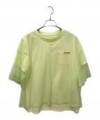 MAISON SPECIALメゾンスペシャル）の古着「Sheer Layered T-Shirt」｜イエロー