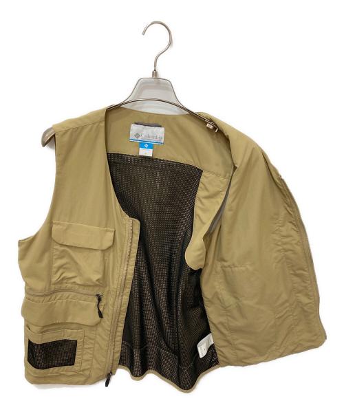 Columbia（コロンビア）Columbia (コロンビア) ナイロンメッシュベスト カーキ サイズ:Mの古着・服飾アイテム
