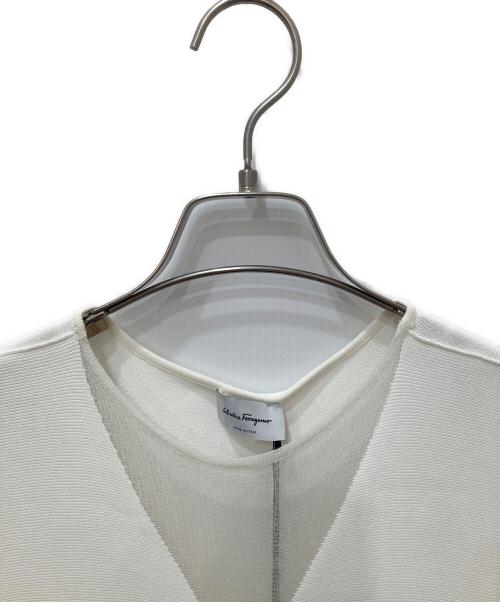 Salvatore Ferragamo（サルヴァトーレ フェラガモ）Salvatore Ferragamo (サルヴァトーレ フェラガモ) ニットワンピース ホワイト サイズ:Mの古着・服飾アイテム