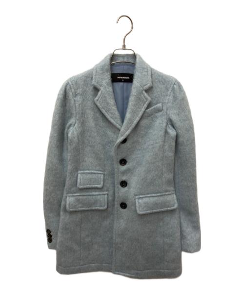DSQUARED2（ディースクエアード）DSQUARED2 (ディースクエアード) 起毛コート ブルー サイズ:36の古着・服飾アイテム