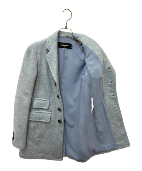 DSQUARED2（ディースクエアード）DSQUARED2 (ディースクエアード) 起毛コート ブルー サイズ:36の古着・服飾アイテム