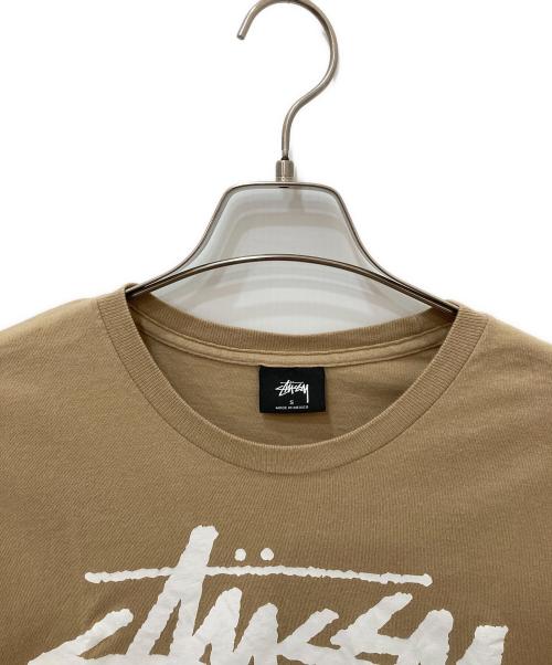 stussy（ステューシー）stussy (ステューシー) 半袖Tシャツ ベージュ サイズ:Sの古着・服飾アイテム