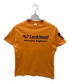 BUZZ RICKSON'Sバズリクソンズ）の古着「プリントTシャツ」｜オレンジ
