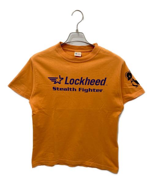 BUZZ RICKSON'S（バズリクソンズ）Buzz Rickson's (バズリクソンズ) プリントTシャツ オレンジ サイズ:Sの古着・服飾アイテム