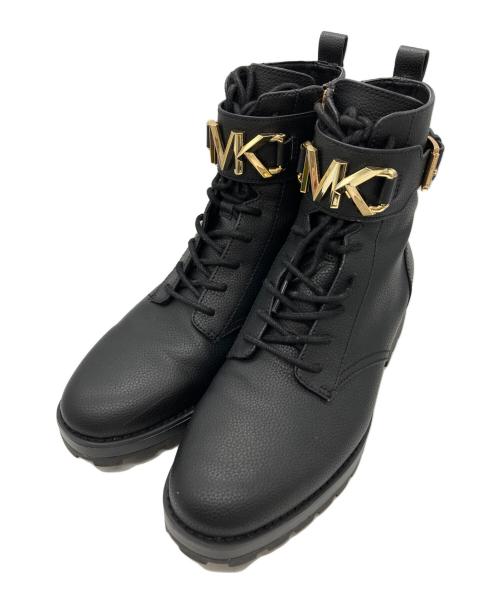 MICHAEL KORS（マイケルコース）MICHAEL KORS (マイケルコース) サイドジップレースアップブーツ ブラック サイズ:8.5Mの古着・服飾アイテム