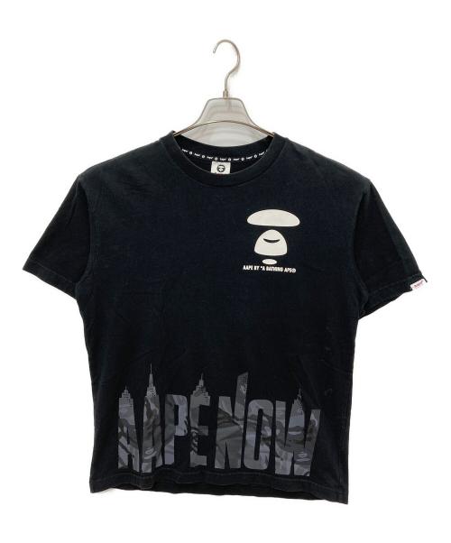 A BATHING APE（アベイシングエイプ）A BATHING APE (アベイシングエイプ) プリントTシャツ ブラック サイズ:Mの古着・服飾アイテム