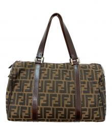 FENDI（フェンディ）の古着「ズッカ柄 ミニボストンバッグ」｜ブラウン