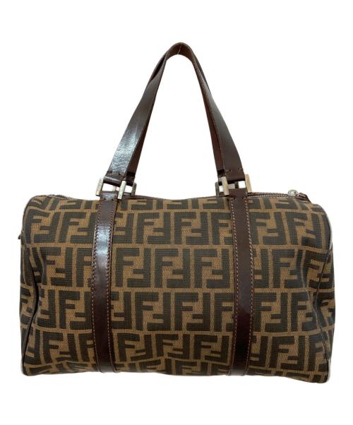FENDI（フェンディ）FENDI (フェンディ) ズッカ柄 ミニボストンバッグ ブラウンの古着・服飾アイテム
