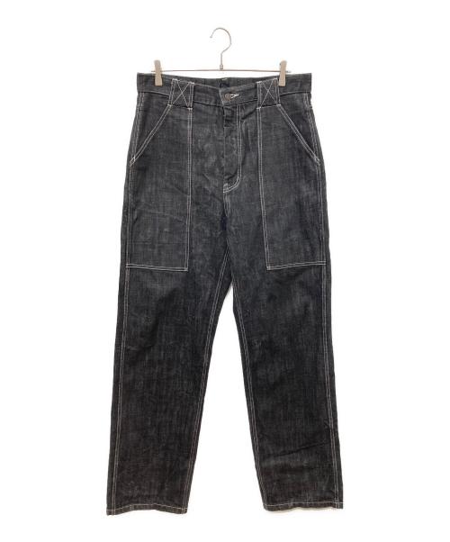 Hysteric Glamour（ヒステリックグラマー）Hysteric Glamour (ヒステリックグラマー) ペインターワイドデニムパンツ ブラック サイズ:Lの古着・服飾アイテム