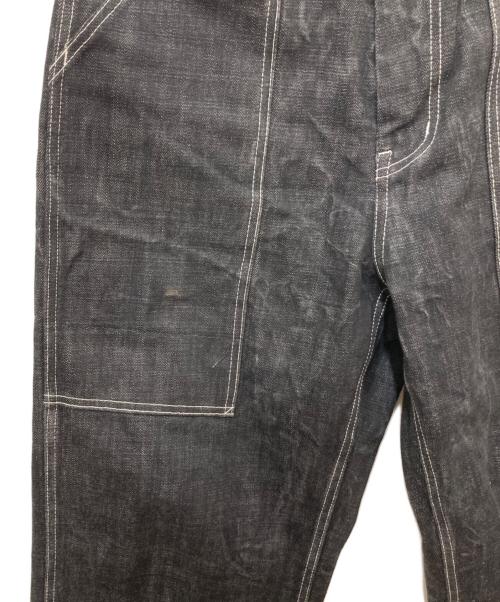 Hysteric Glamour（ヒステリックグラマー）Hysteric Glamour (ヒステリックグラマー) ペインターワイドデニムパンツ ブラック サイズ:Lの古着・服飾アイテム