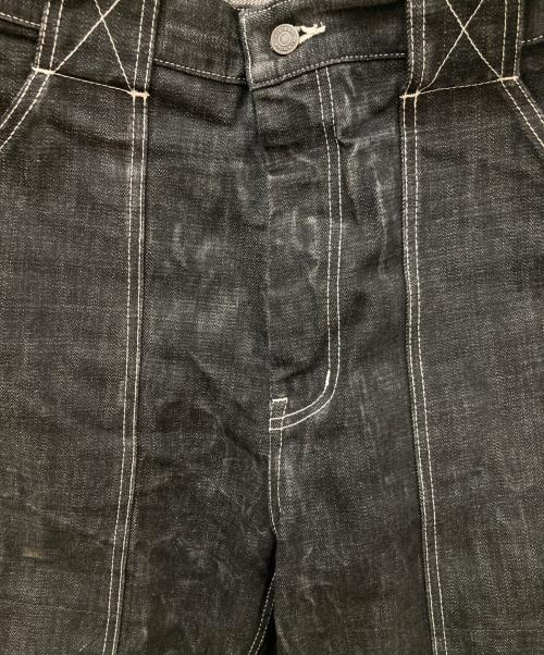 Hysteric Glamour（ヒステリックグラマー）Hysteric Glamour (ヒステリックグラマー) ペインターワイドデニムパンツ ブラック サイズ:Lの古着・服飾アイテム