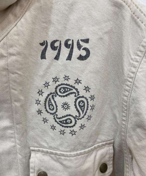 SUGARHILL（シュガーヒル）SUGARHILL (シュガーヒル) TATTOO STUDIO YAMADA (タトゥースタジオヤマダ) Tattoo Flash Print Pocket Denim Jacket ベージュ サイズ:2の古着・服飾アイテム