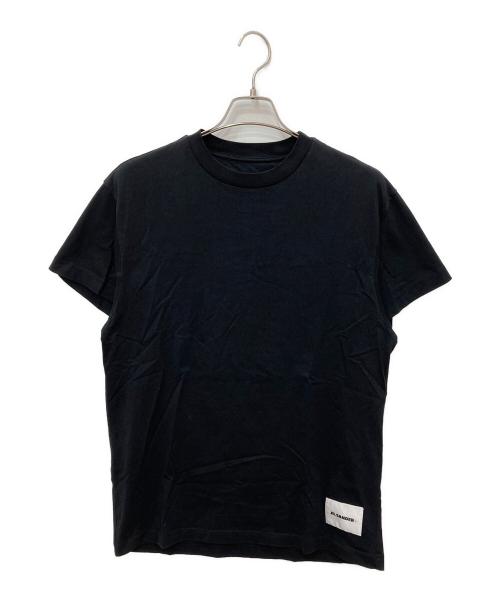 JIL SANDER+（ジルサンダープラス）JIL SANDER+ (ジルサンダープラス) ロゴパッチ半袖Tシャツ ブラック サイズ:Mの古着・服飾アイテム