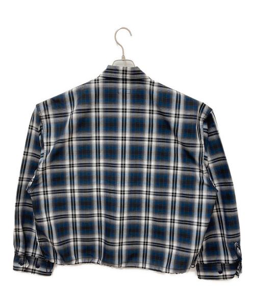 BEAMS（ビームス）BEAMS (ビームス) ショート チェック ブルゾン ブルー サイズ:XLの古着・服飾アイテム