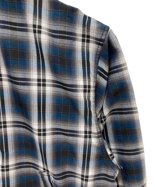 BEAMS（ビームス）BEAMS (ビームス) ショート チェック ブルゾン ブルー サイズ:XLの古着・服飾アイテム